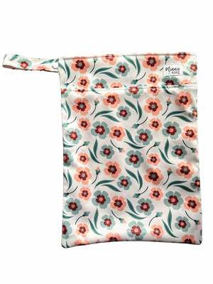 Double Pocket Wetbag - Pretty Petals