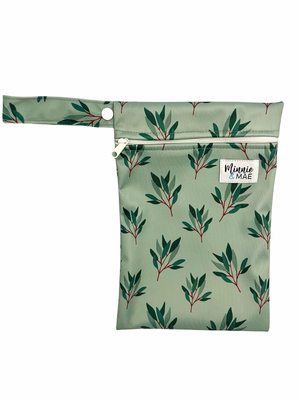 Mini Wet Bag - Green Leaves